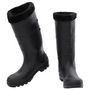 Voir la diapositive 2 : VIDAXL Bottes de pluie avec chaussettes amovibles noir taille 41 PVC