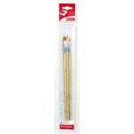 Pebeo Set de 4 pinceaux polyamide dorés