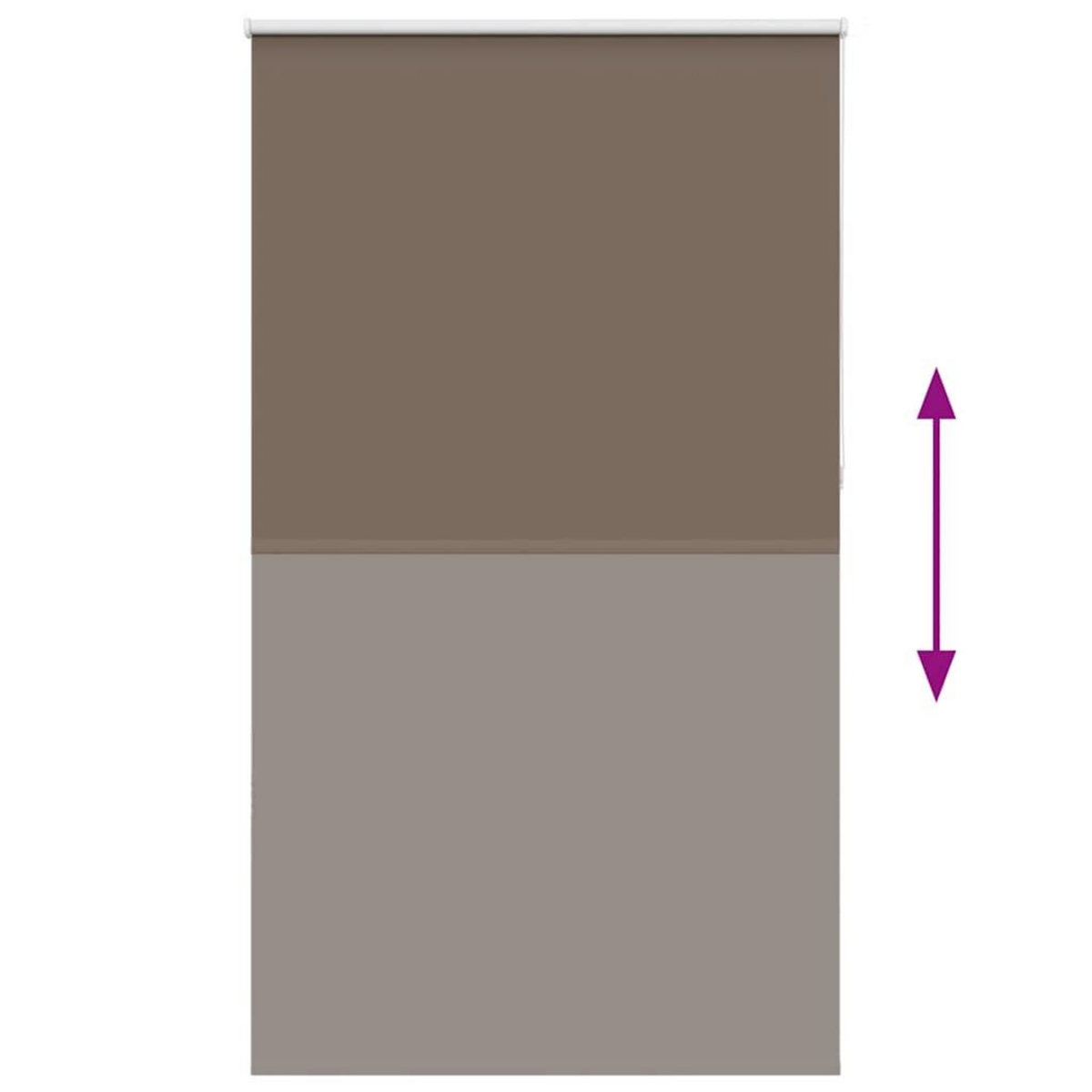 VIDAXL Store enrouleur occultant cafe 140x210cm largeur du tissu