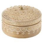 Paris Prix Boîte Déco en Bois  Perle du Sahara  14cm Naturel