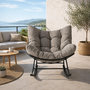 Voir la diapositive 5 : CONCEPT USINE Fauteuil à bascule d'intérieur et d'extérieur gris QUITO