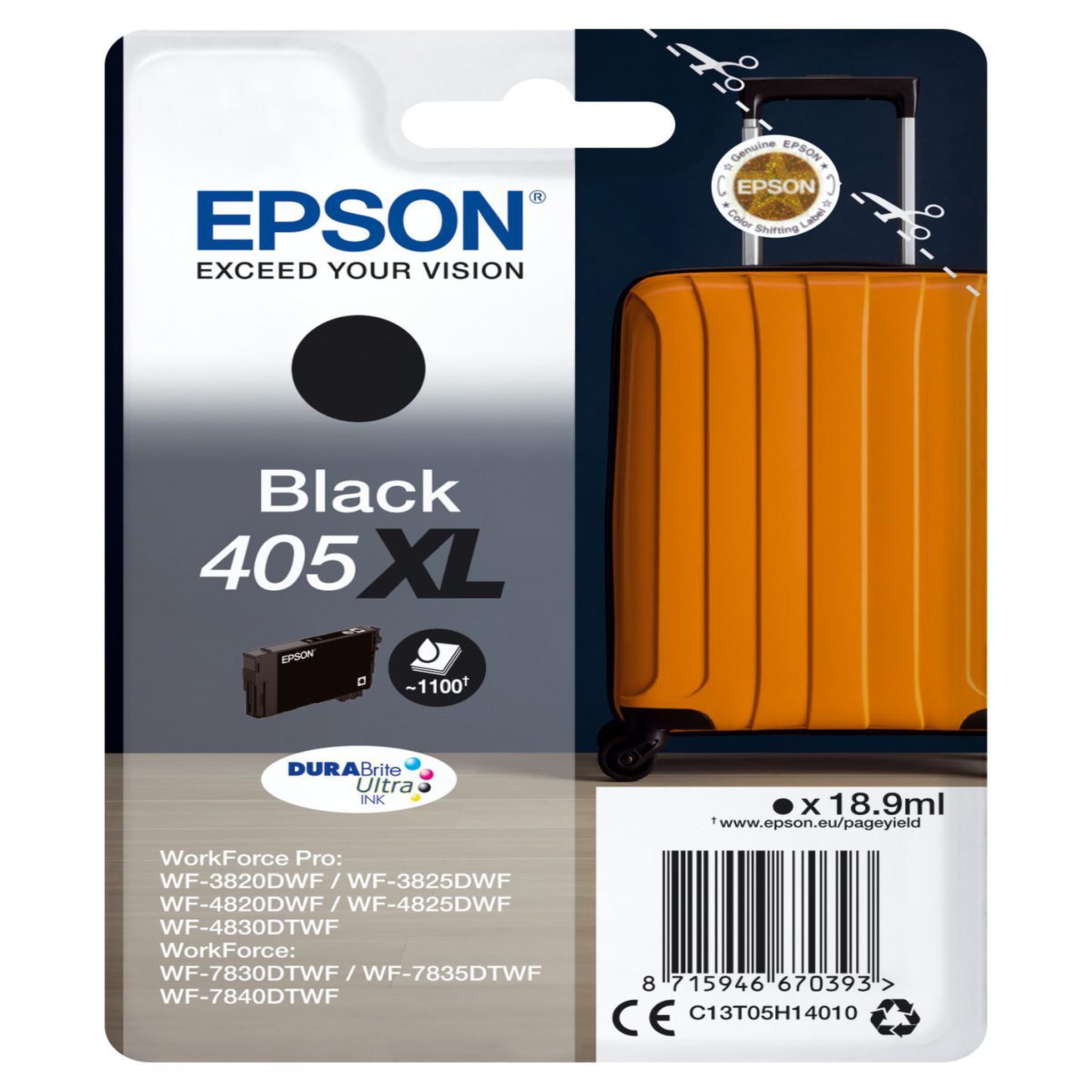 Voir la diapositive 2 : Epson Cartouche d'encre originale 405 xl haute capacité noire - c13t05h14010