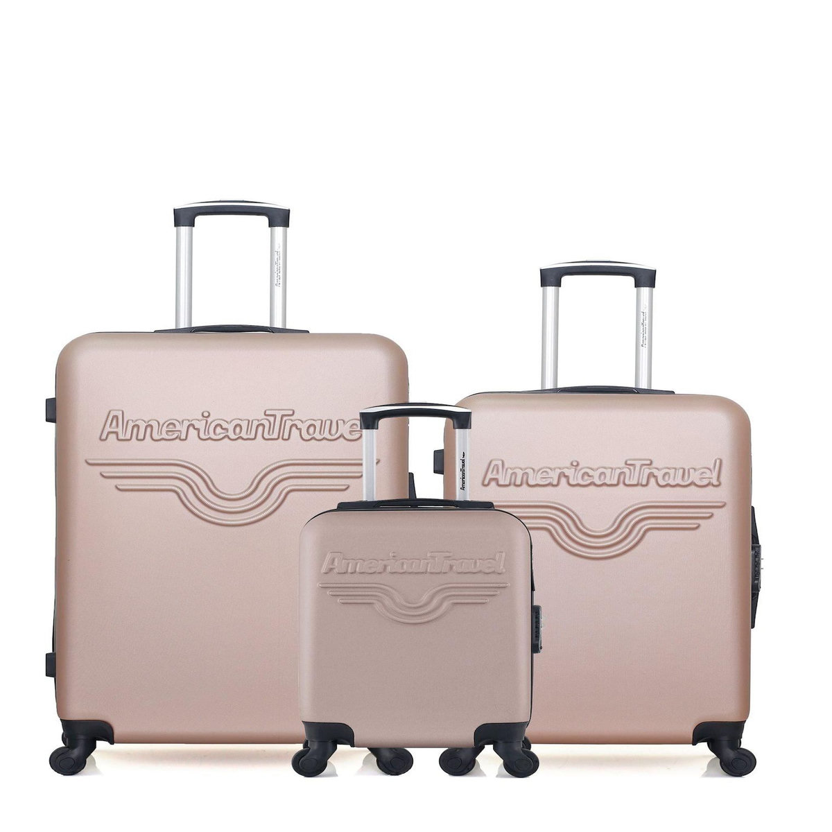 AMERICAN TRAVEL AMERICAN TRAVEL - LOT DE 3 - Valises grand format, weekend et cabine XXS CHELSEA