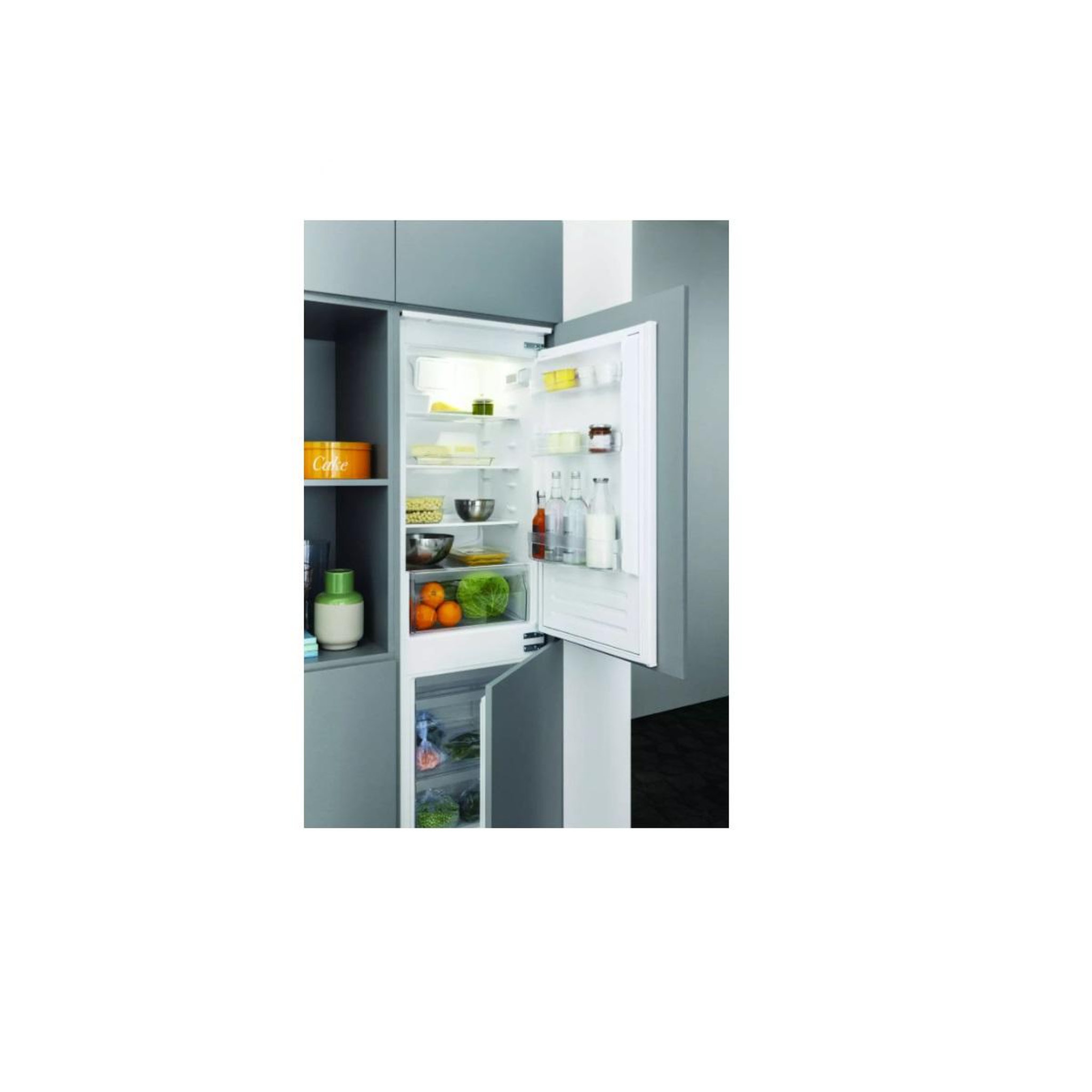 Voir la diapositive 3 : Indesit Réfrigérateur combiné intégrable à glissières 273l - bi18dc2