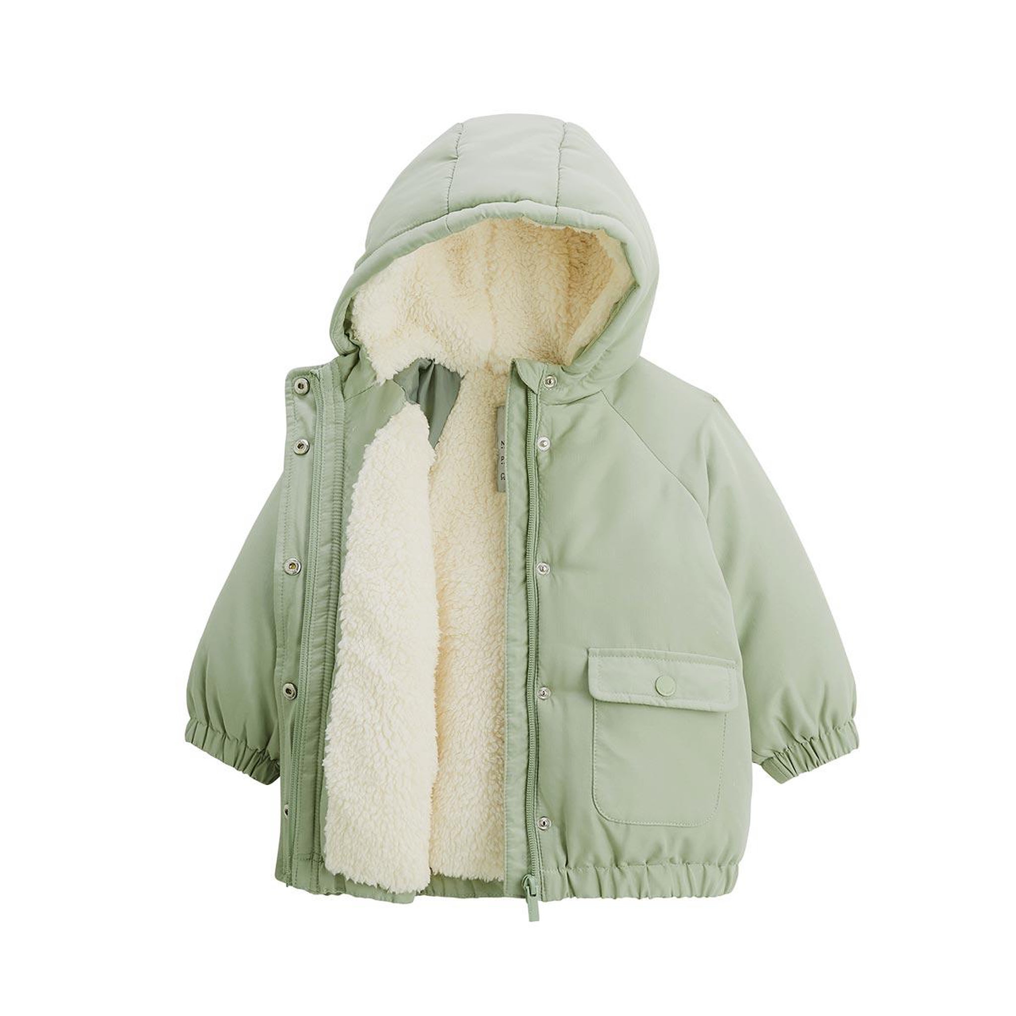 Voir la diapositive 3 : Petit Béguin Manteau enfant imperméable doublé sherpa Lison