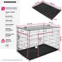 Voir la diapositive 6 : tectake Caisse grillagée pour chien pliable avec 2 poignées de transport noir