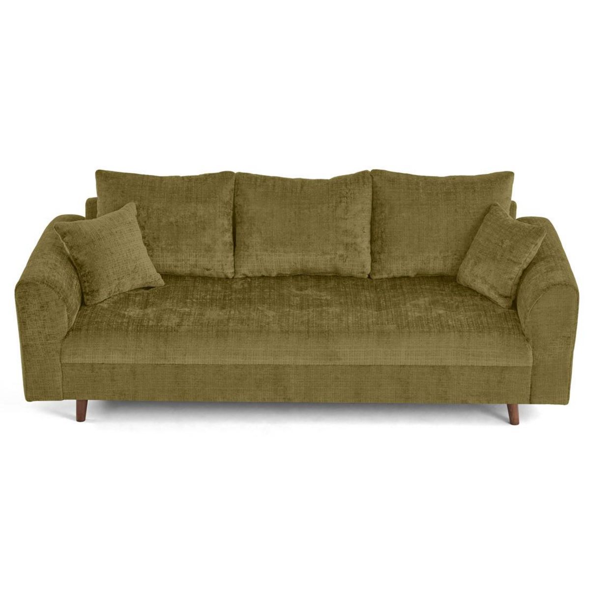 LISA DESIGN Rune - canapé droit 3 places en velours texturé