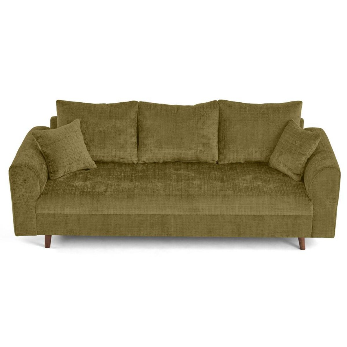 LISA DESIGN Rune - canapé droit 3 places en velours texturé