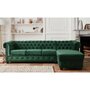Voir la diapositive 2 : LISA DESIGN William - canapé chesterfield d'angle droit - 4 places - en velours