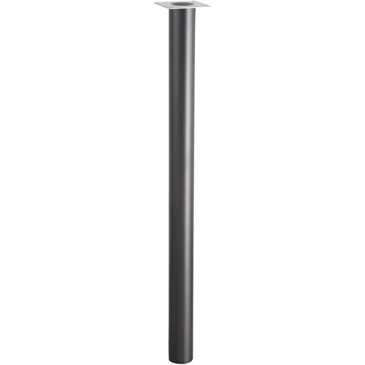 CENTRALE BRICO Lot de 4 pieds de table cylindrique fixes métal époxy noir, 71 cm