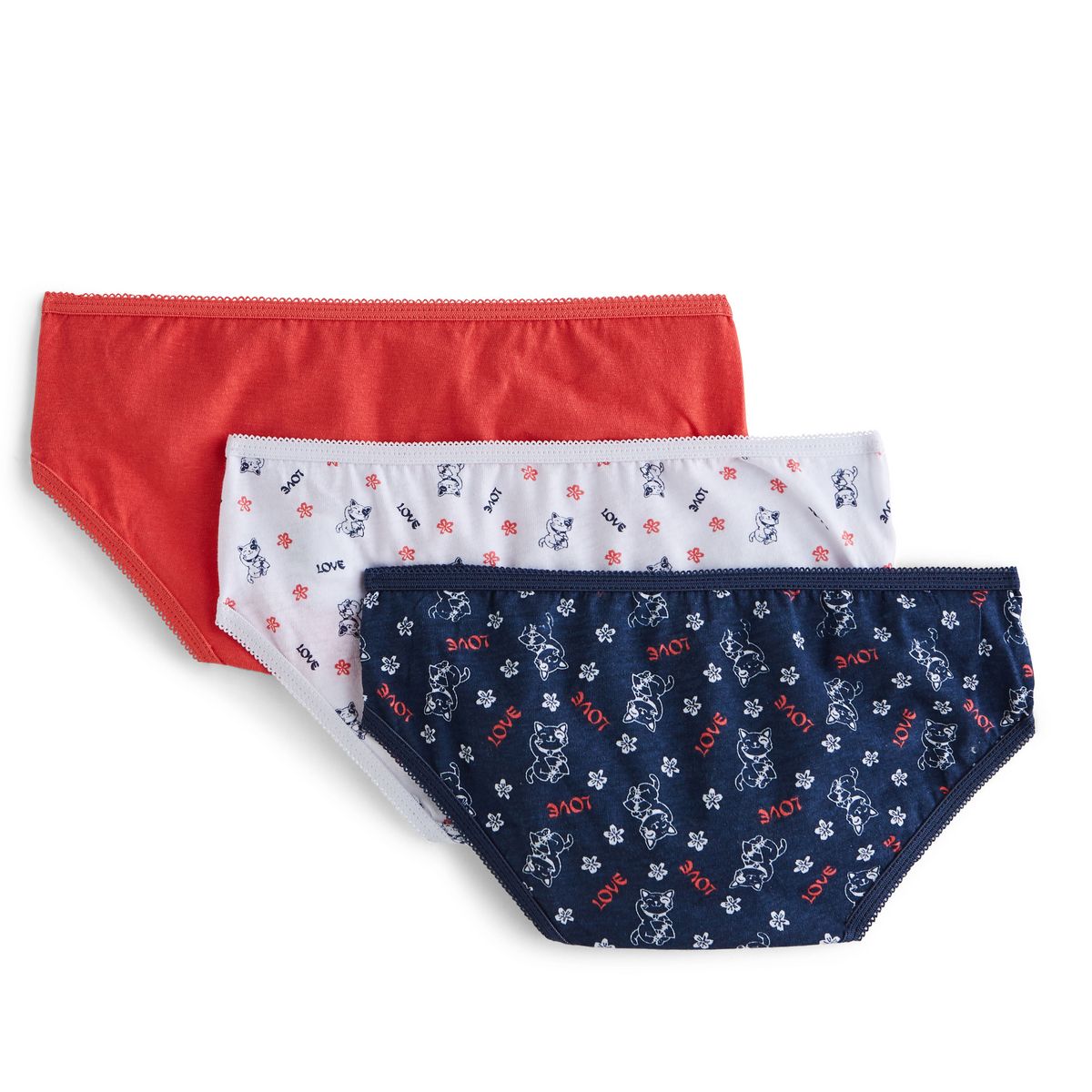 INEXTENSO Lot de 3 culottes fille