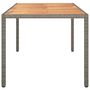 Voir la diapositive 4 : VIDAXL Table de jardin 150x90x75 cm Resine tressee bois d'acacia Gris