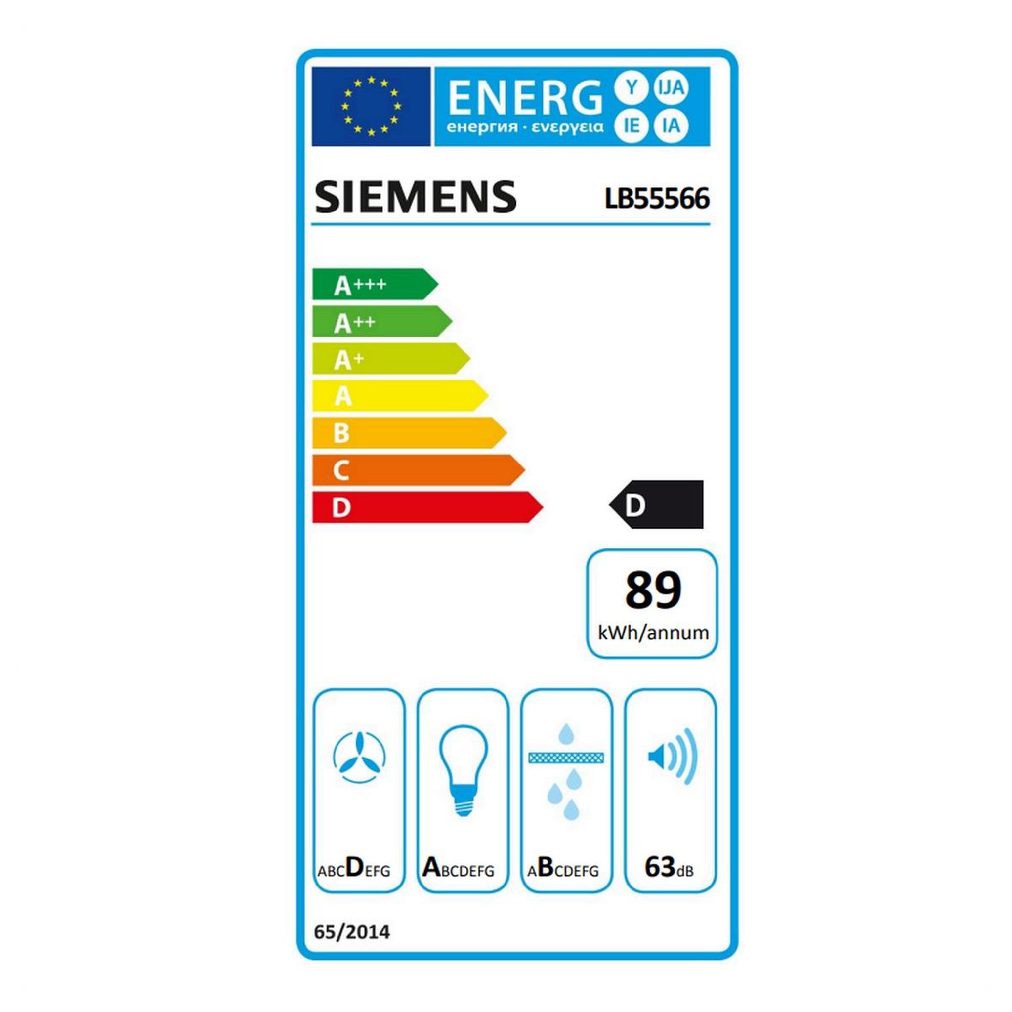 Voir la diapositive 2 : Siemens Groupe filtrant 53 cm 460m3/h 63 db inox - lb55566