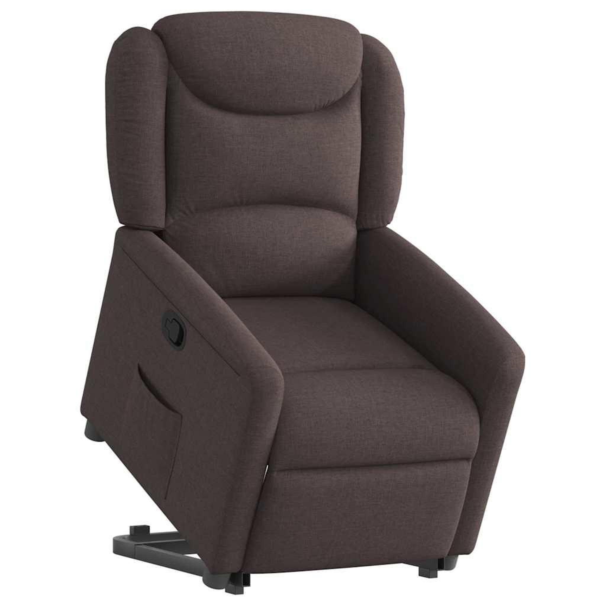 Voir la diapositive 3 : VIDAXL Fauteuil inclinable marron fonce tissu