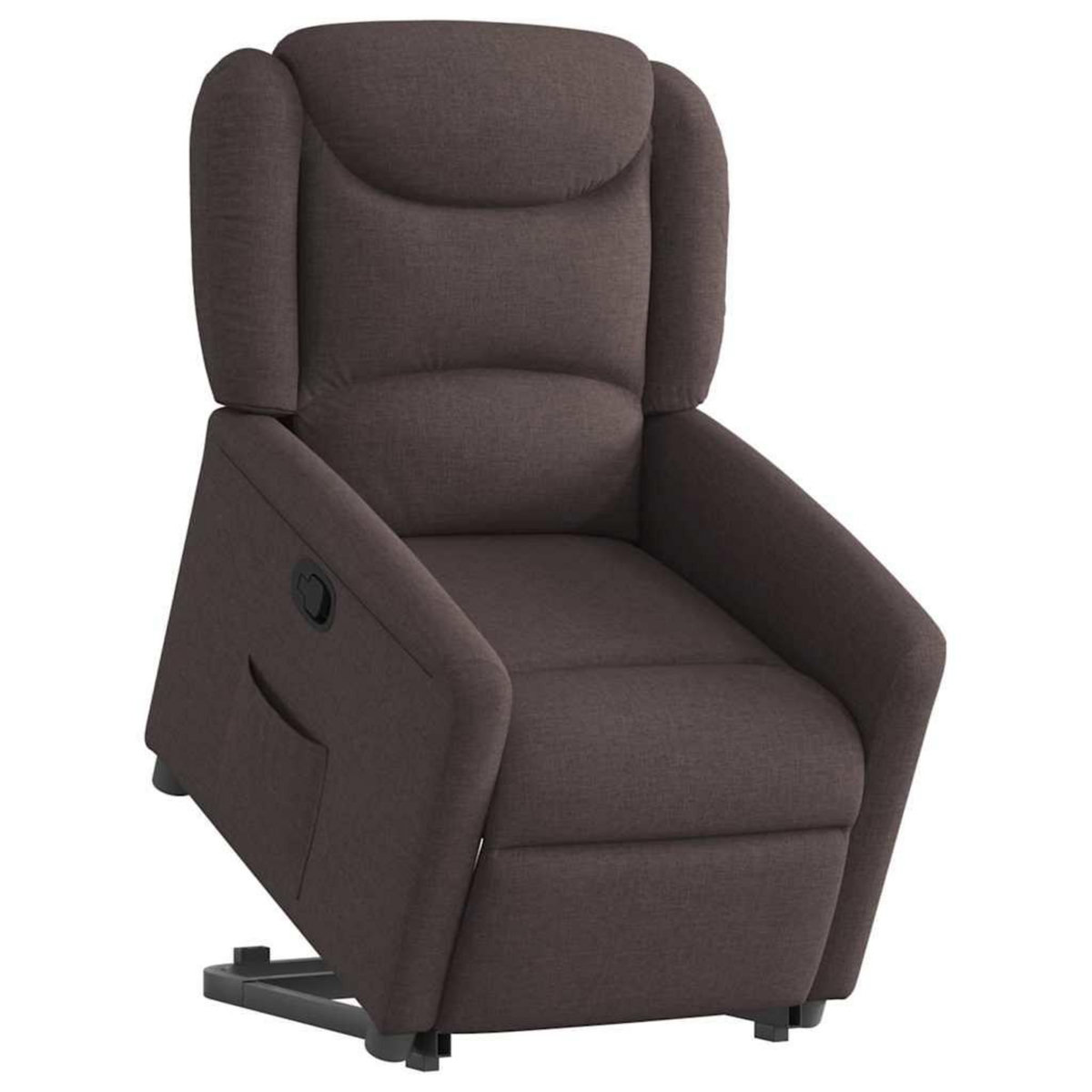 VIDAXL Fauteuil inclinable marron fonce tissu