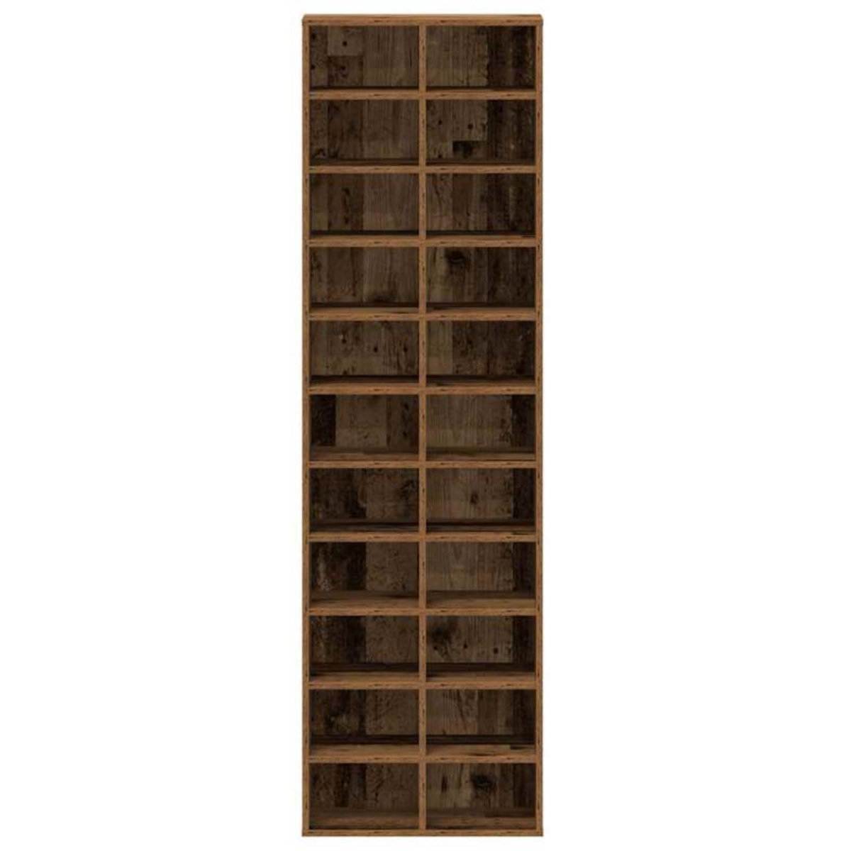 VIDAXL Armoire à chaussures vieux bois 54x34x183 cm bois ingénierie
