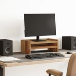 VIDAXL Support de moniteur vieux bois 42x24x16 cm bois d ingénierie