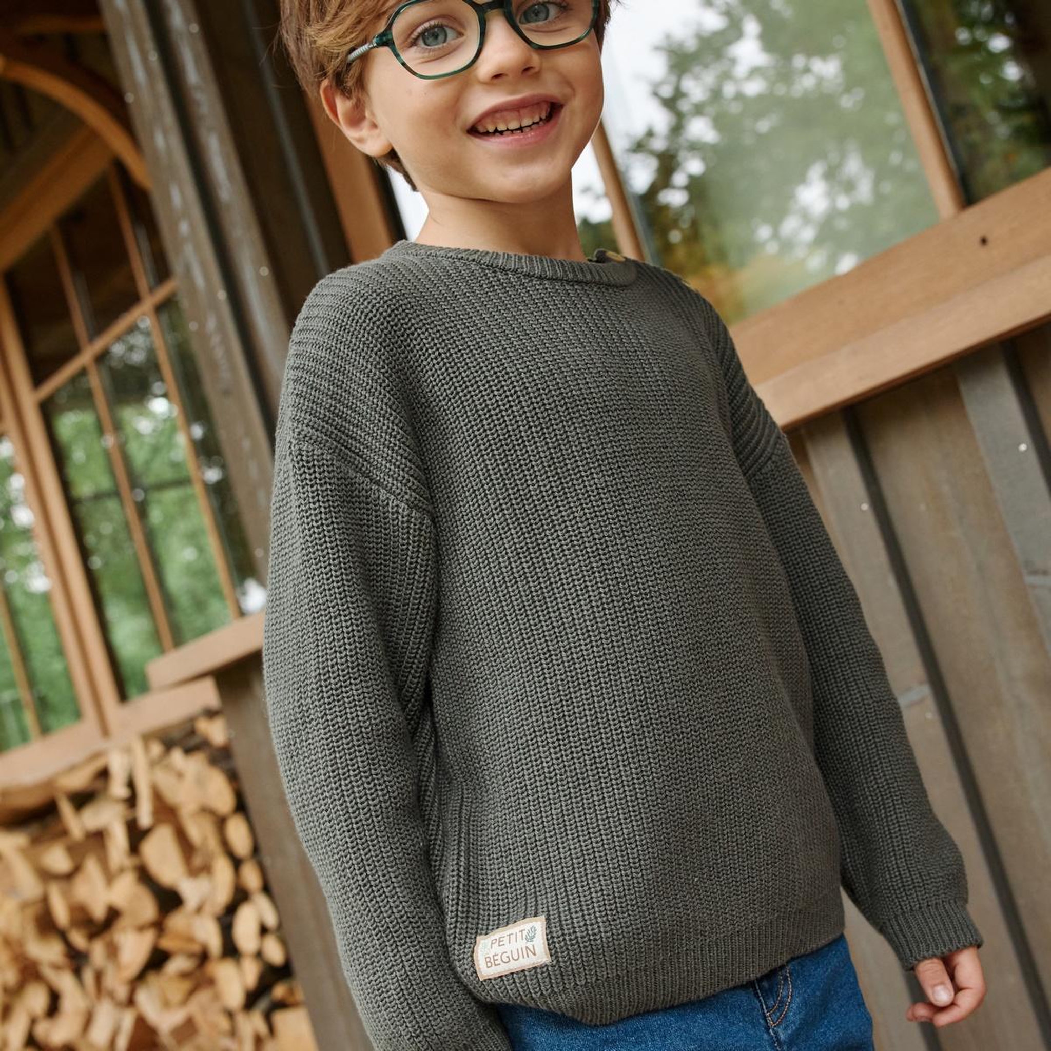 Voir la diapositive 5 : PETIT BEGUIN Pull enfant en tricot Ubatuba