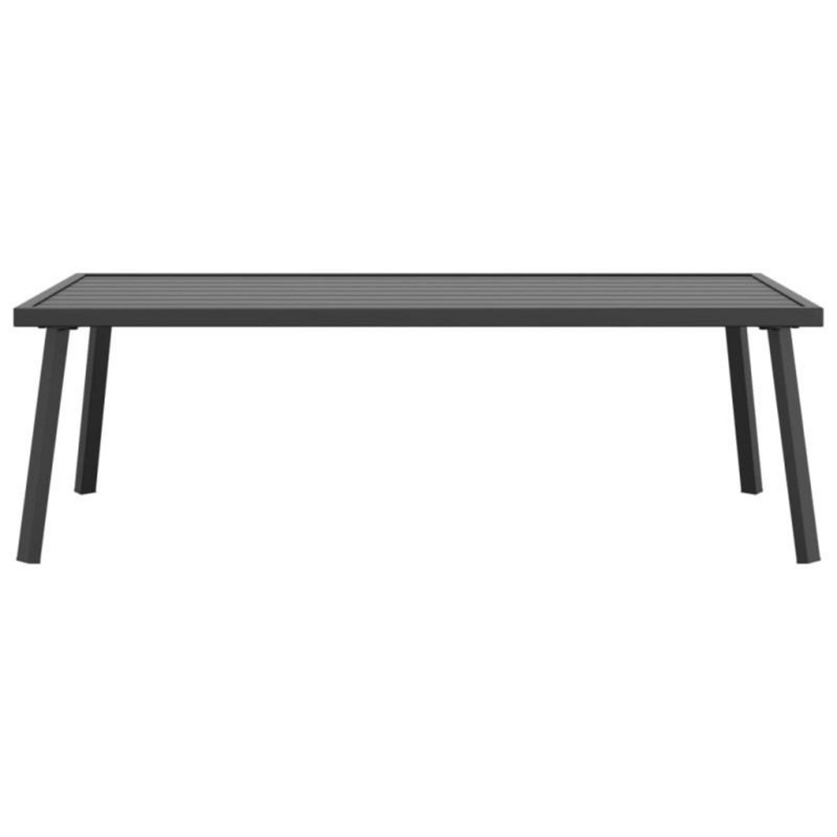 VIDAXL Table basse de jardin anthracite 110x55x35 cm acier