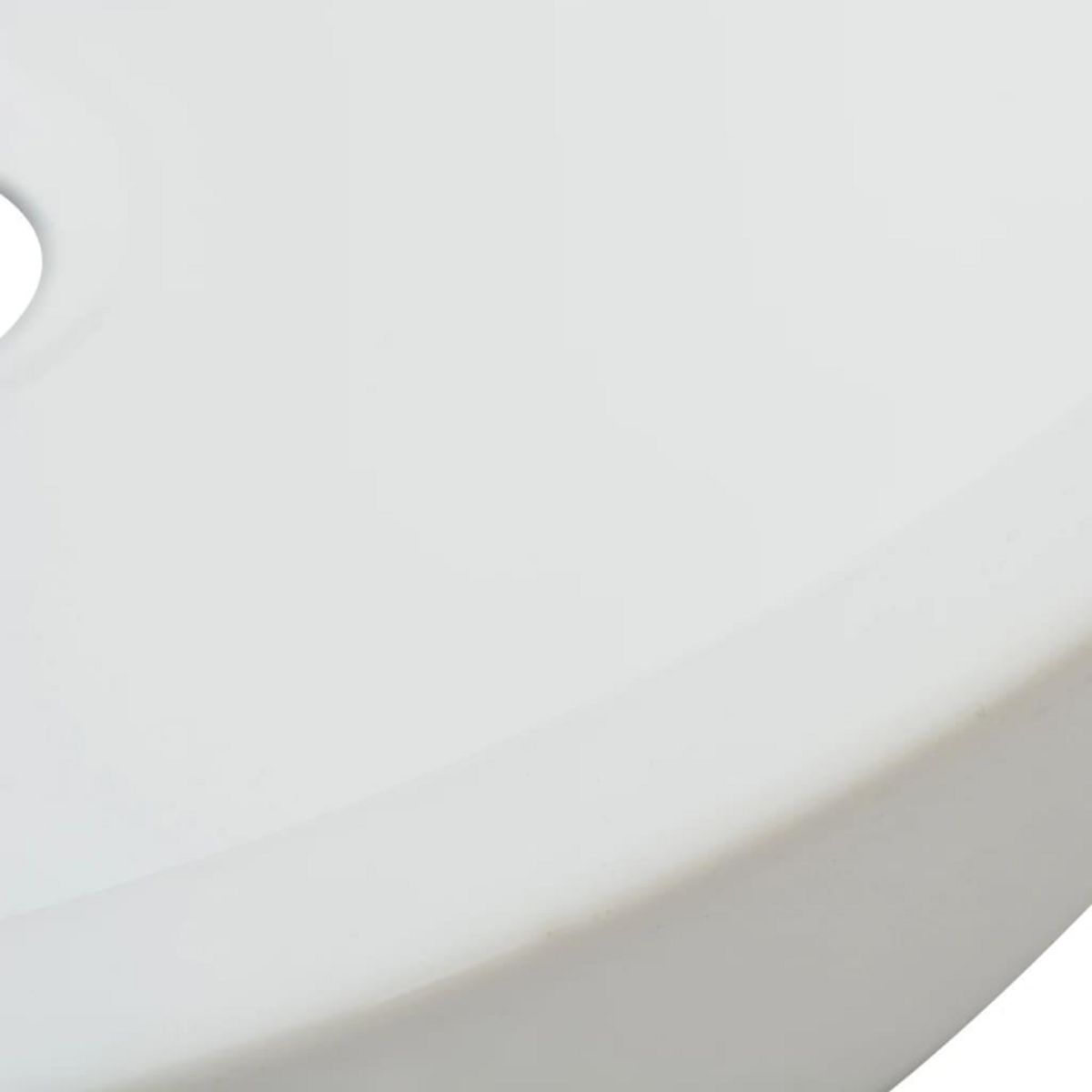 VIDAXL Lavabo ronde Ceramique Blanc 42 x 12 cm