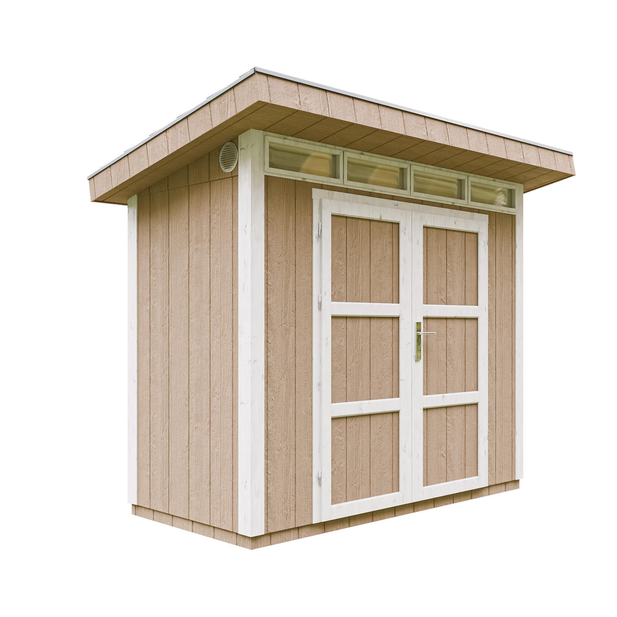 Voir la diapositive 1 : TIMBELA Abri de Jardin Qualité Premium 3m²/L161xL294xH239 cm avec sol, bardeaux bitumineux M901A