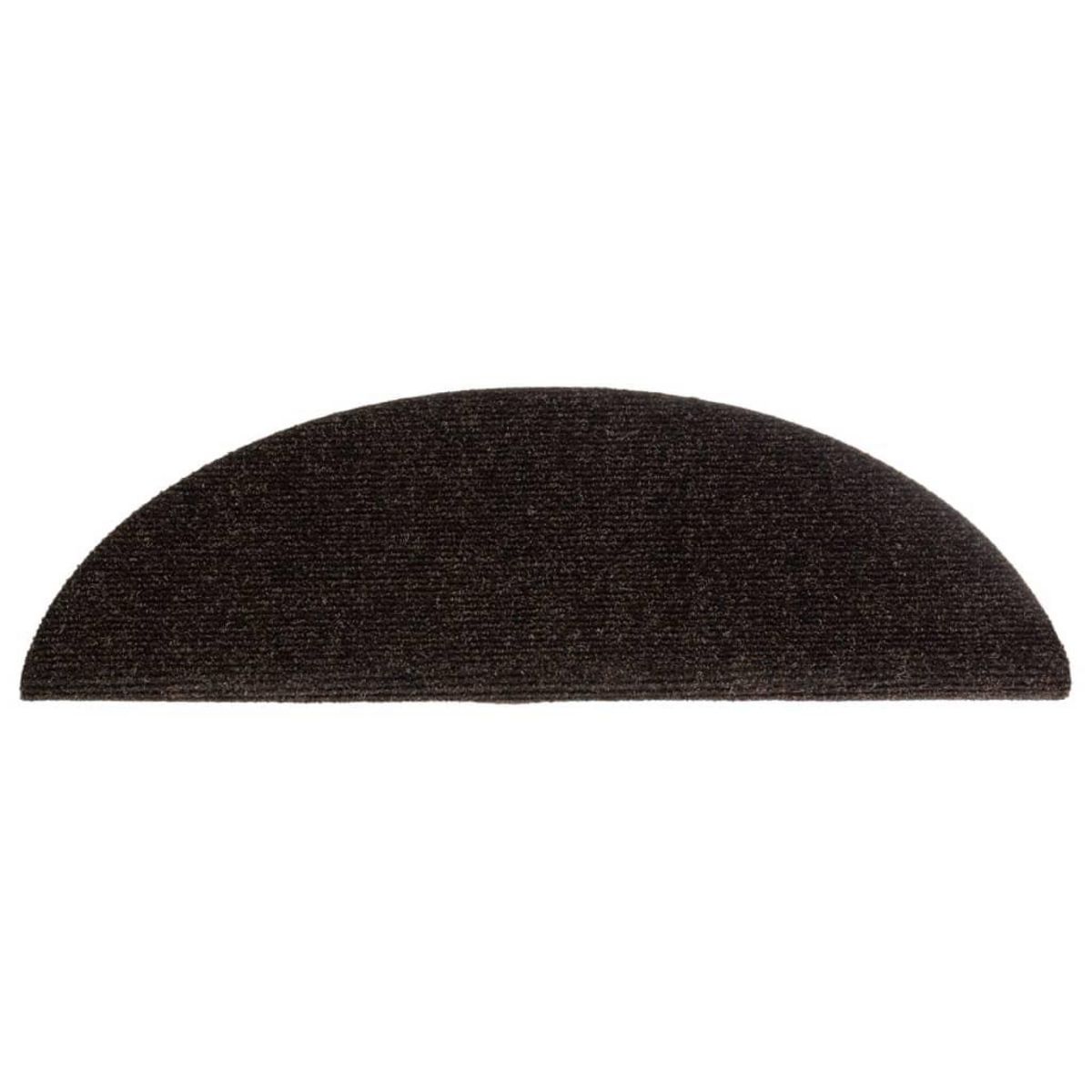 VIDAXL Tapis autoadhesifs de marches 10pcs Marron 56x17x3cm Aiguillete