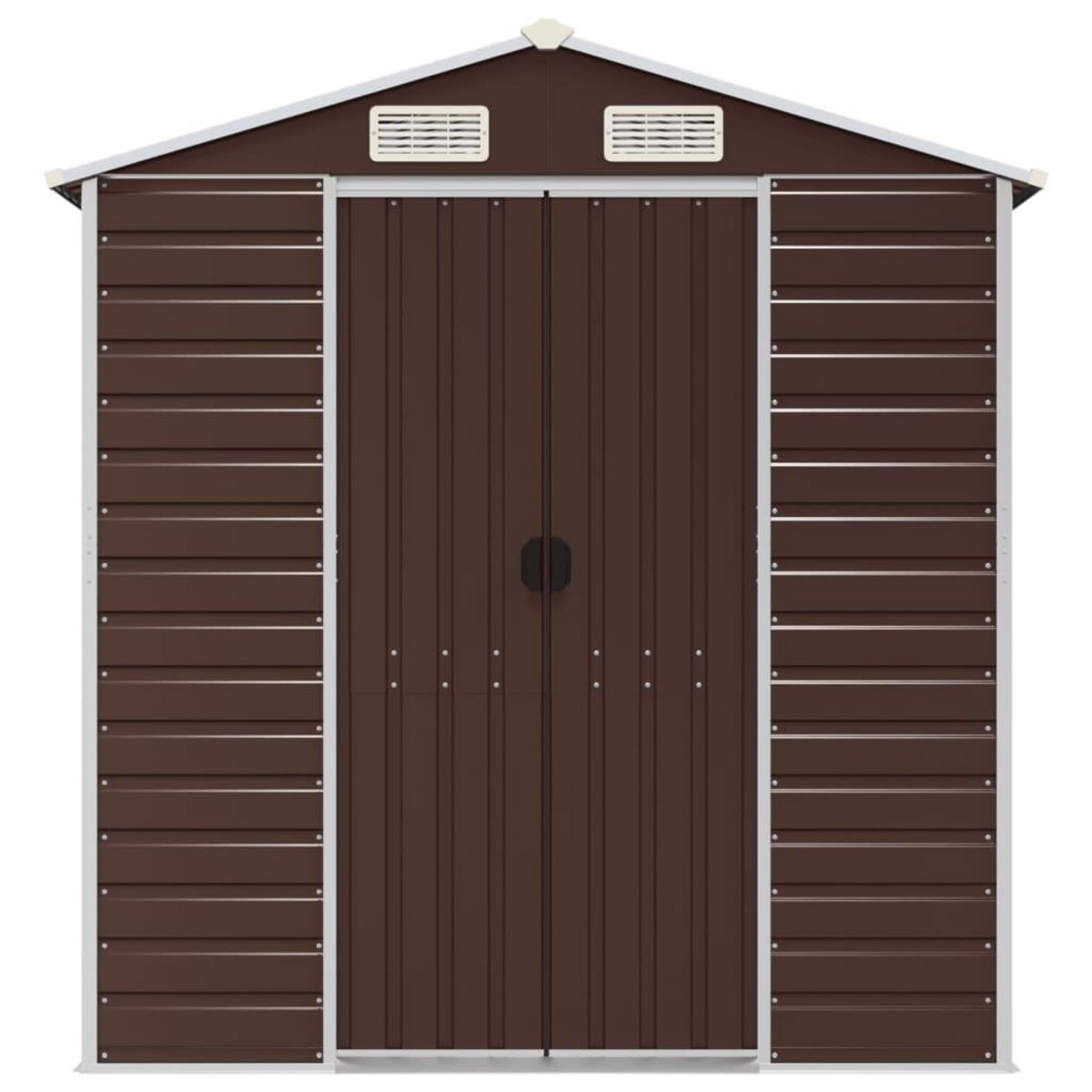 VIDAXL Abri de jardin marron 191x640x198 cm acier galvanise