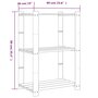 Voir la diapositive 6 : VIDAXL Support de rangement a 3 niveaux marron 60x38x90 cm bois de pin