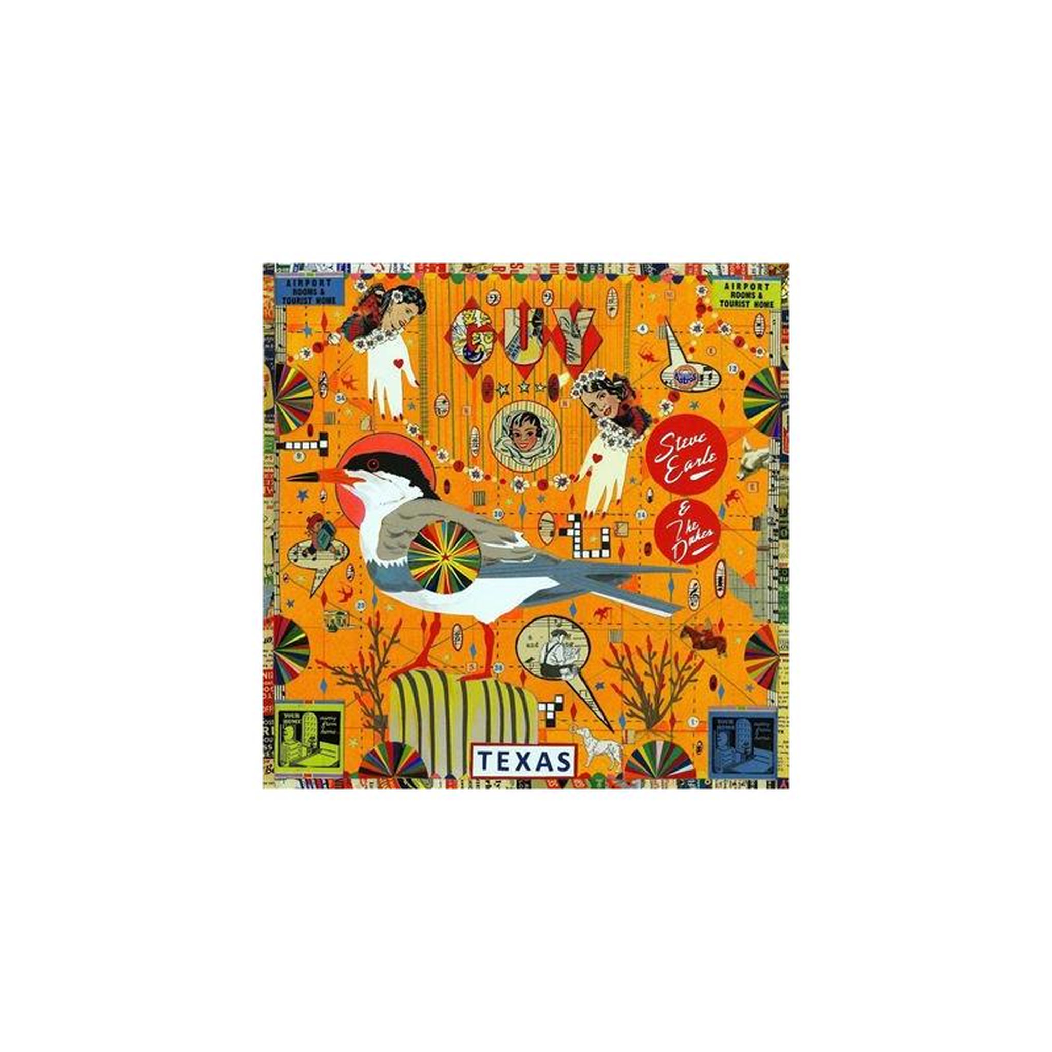 Cd? Non — guy (orange & red swirl) double lp steve earle & the dukes, double disque, blues