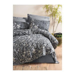 GENERIQUE Parure de lit - 129CTN64406 - 1 housse de couette 220 x 240 cm + 2 taies d'oreiller 60 x 60 cm - 100% coton ranforcé - Anthraci