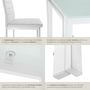 Voir la diapositive 4 : tectake Ensemble table et chaises de salle à manger en acier blanc
