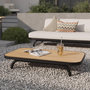 Voir la diapositive 2 : Rendez vous déco Table basse de jardin en bois d'acacia et pieds en métal noir-Samba