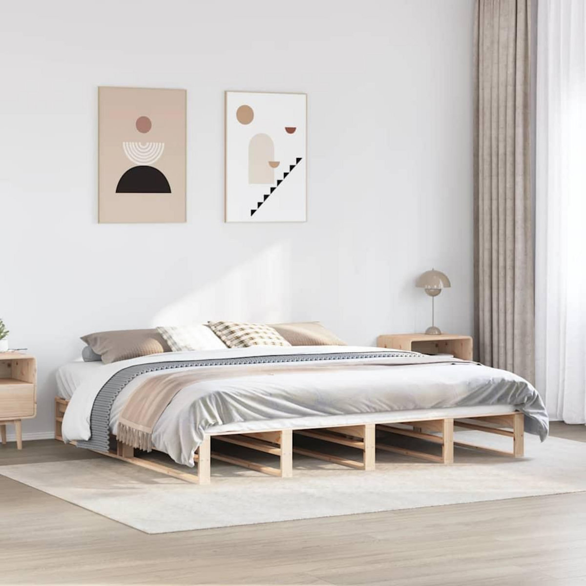 VIDAXL Cadre de lit sans matelas 180x200 cm bois massif de pin