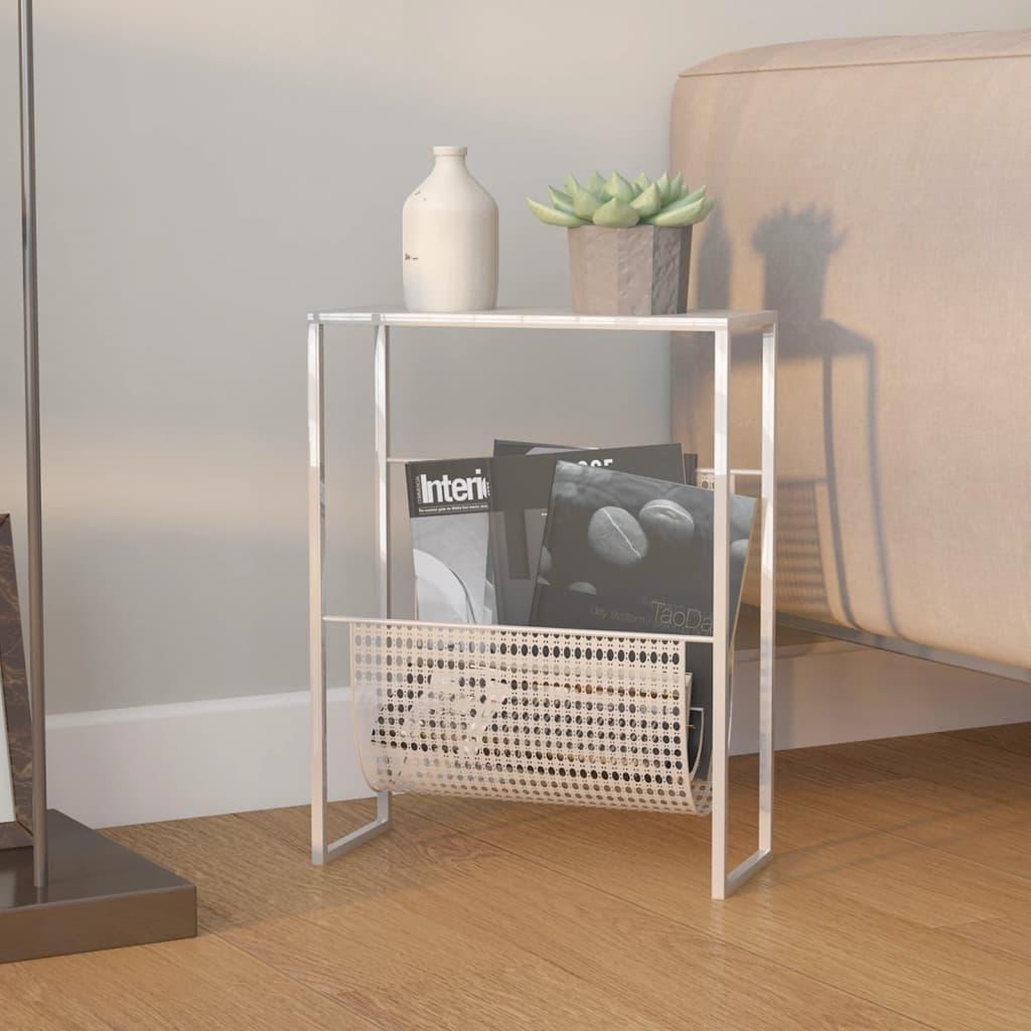 VIDAXL Porte-revue Argente 35x15x45 cm Acier
