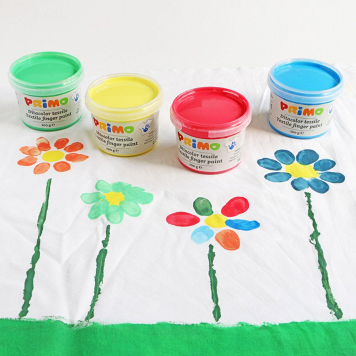 PRIMO 6 peintures au doigt pour textile