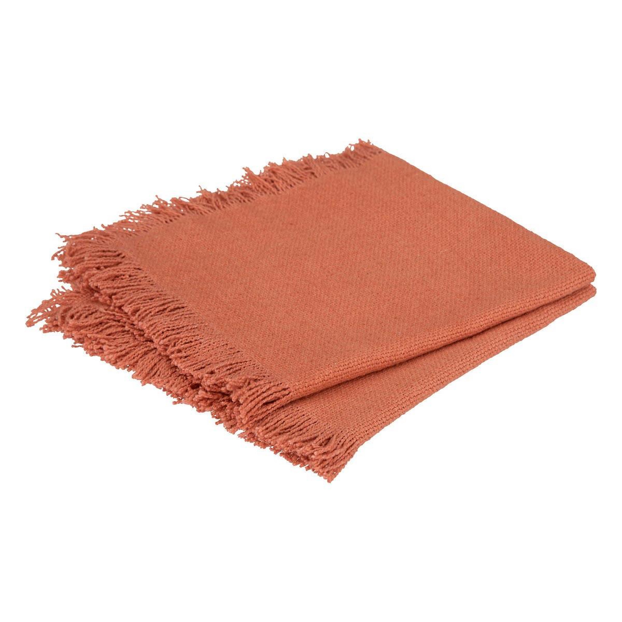 ATMOSPHERA Lot de 2 serviettes de table  maha  40x40cm terracotta