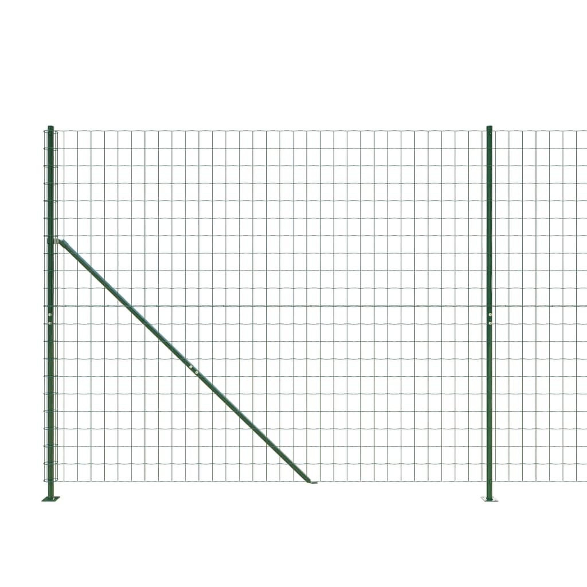 Voir la diapositive 4 : VIDAXL Cloture en treillis metallique avec bride vert 2x25 m