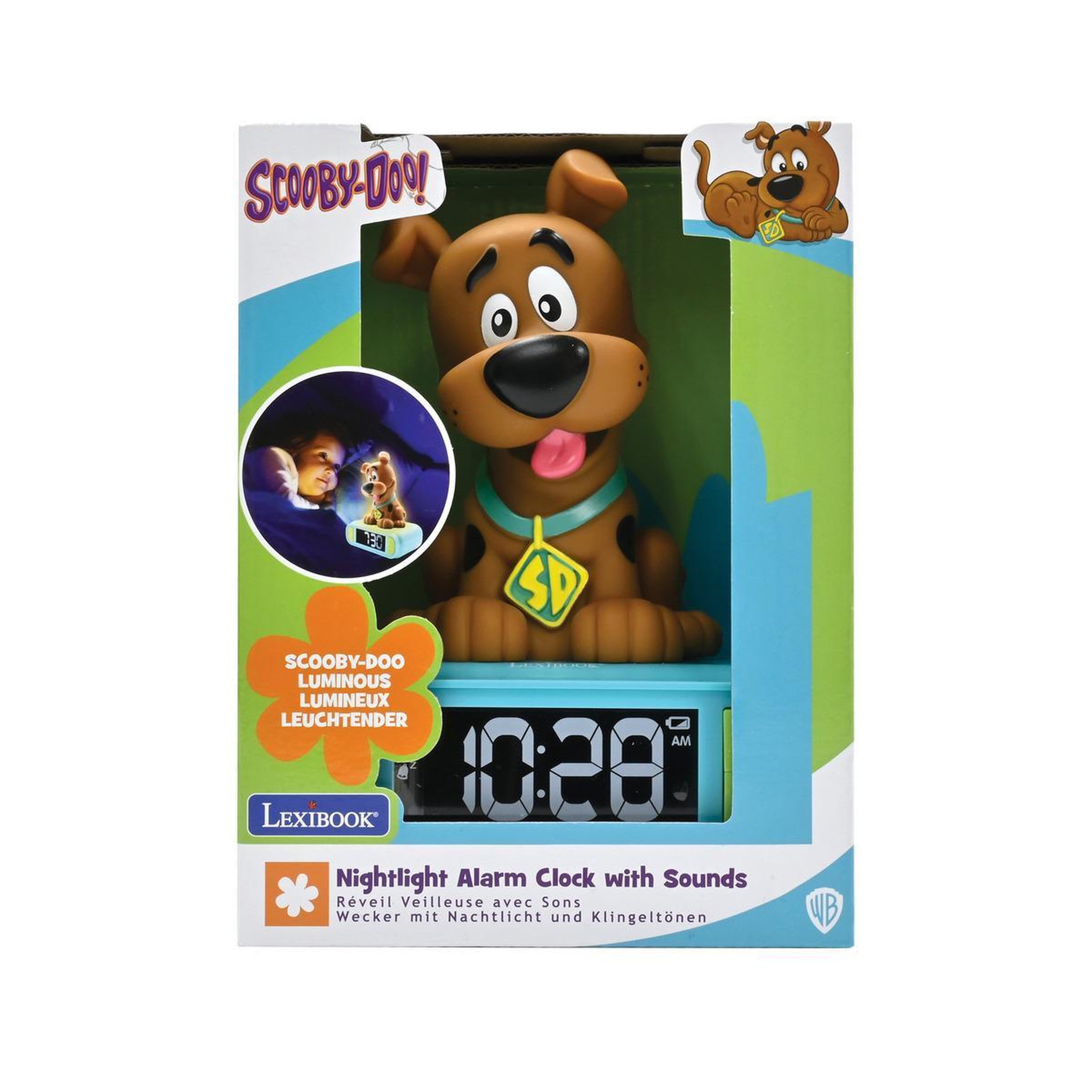 Voir la diapositive 2 : Lexibook Réveil avec veilleuse Scooby Doo en 3D