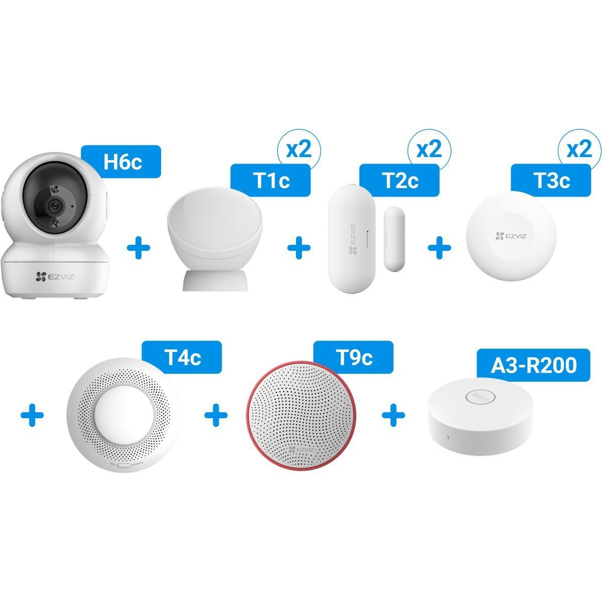 EZVIZ Pack sécurité 9 modules + 1 caméra int 2MP