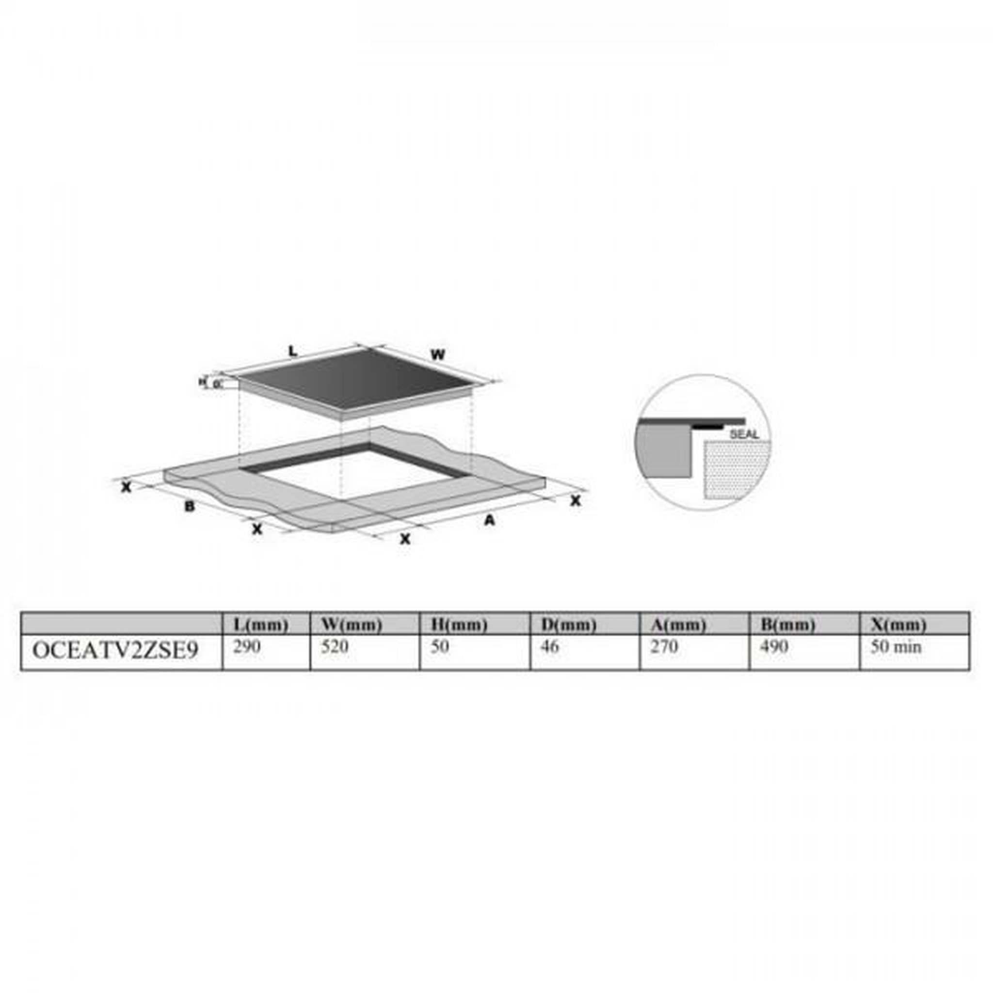 Voir la diapositive 4 : OCEANIC Plaque de cuisson - vitroceramique  oceanic - 2 foyers - 2900w - commandes sensitives