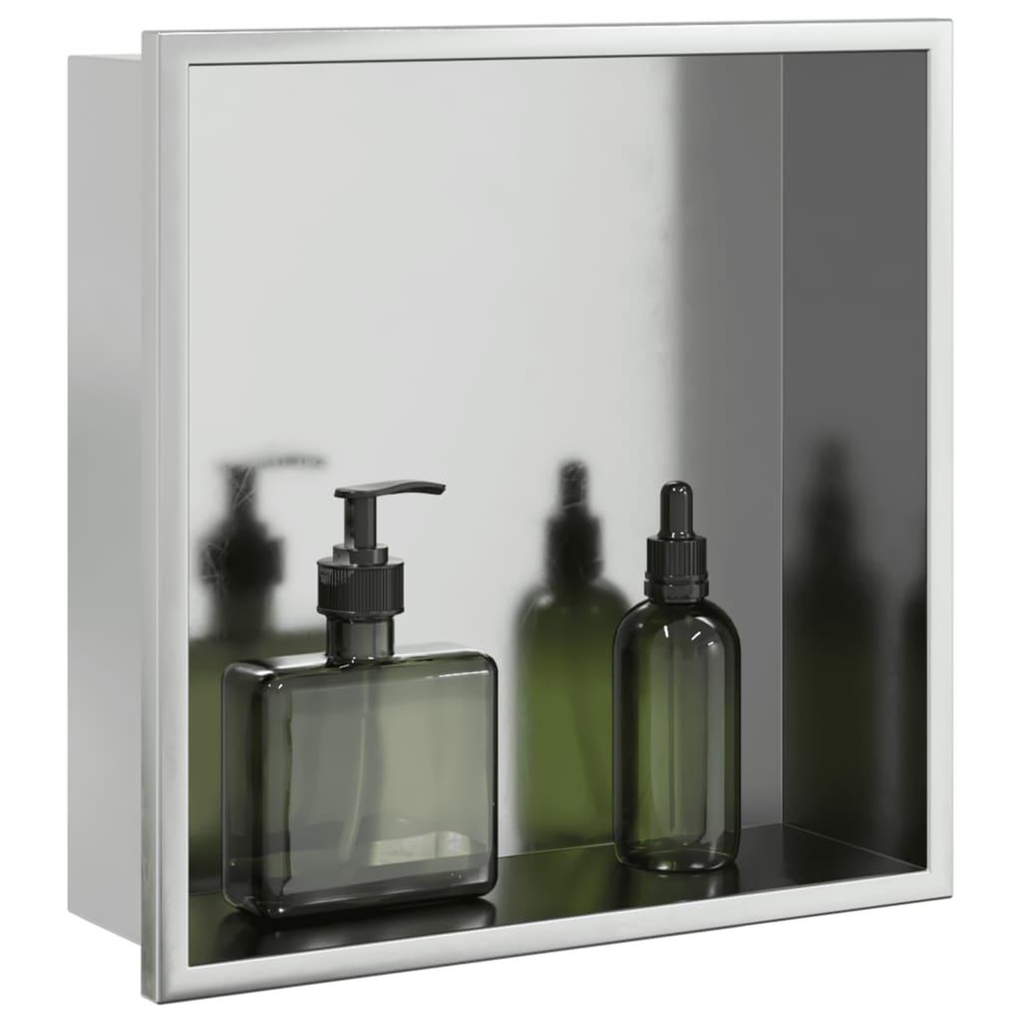 VIDAXL Niche de douche argente brosse 32x32x9 cm acier inoxydable