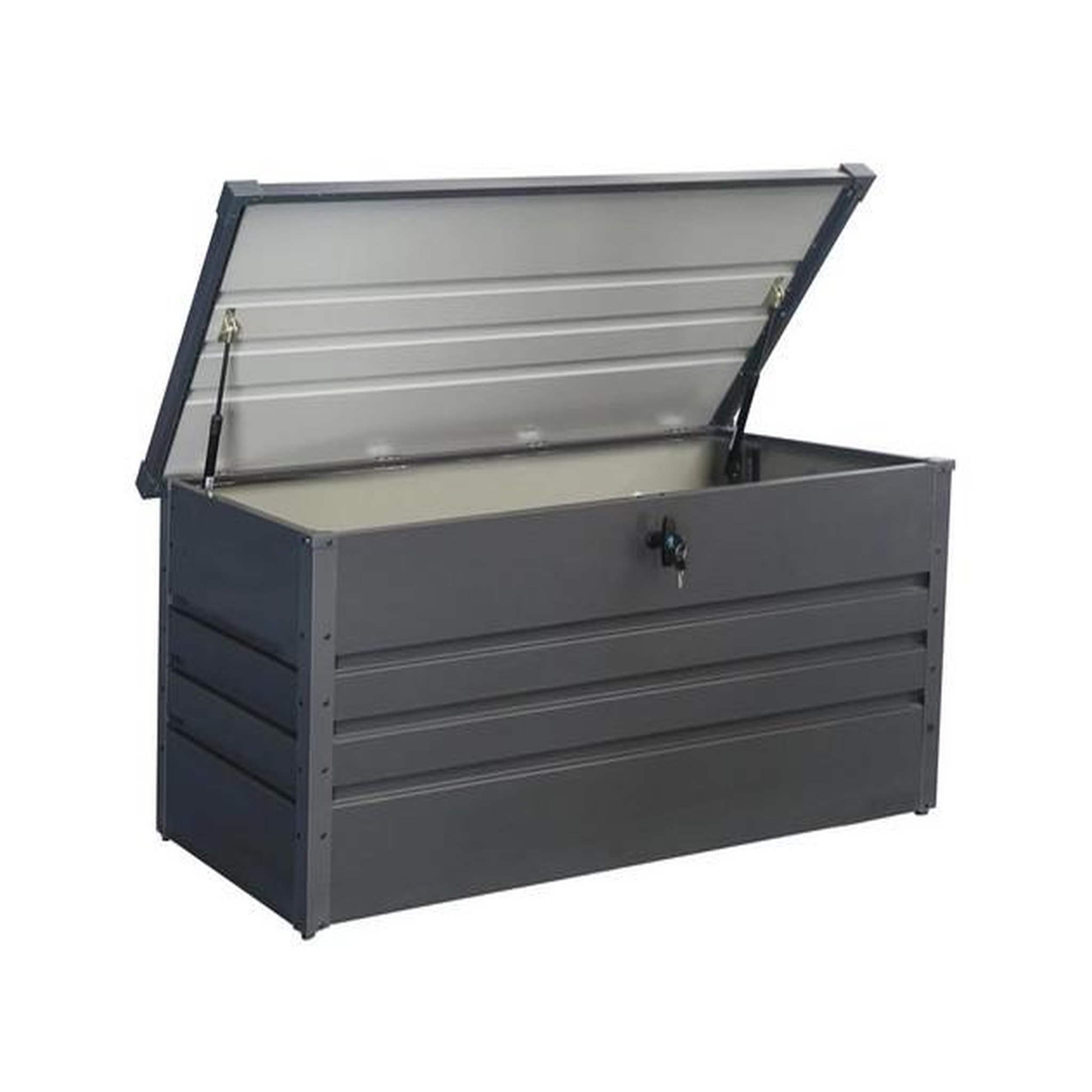 Proloisirs Coffre de cantine moyen pour rangement en acier 350 L - anthracite