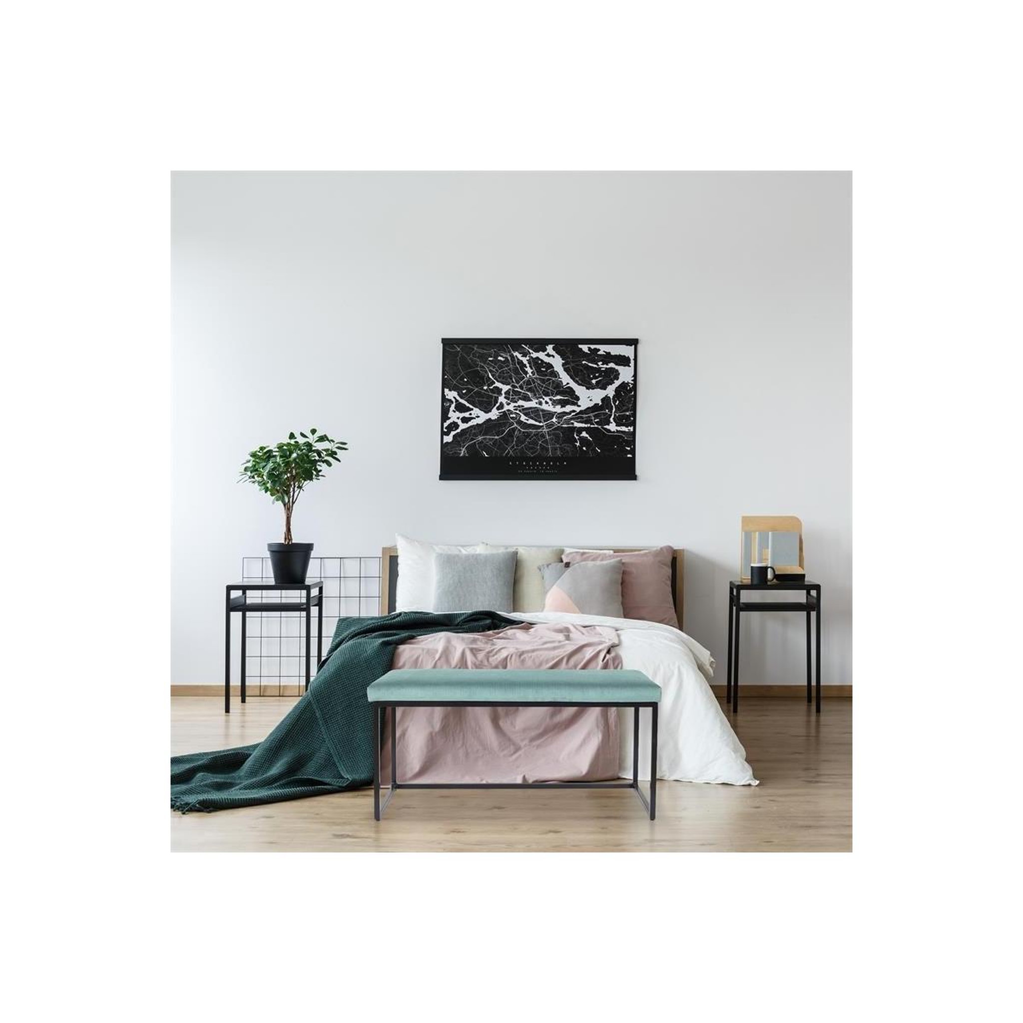 Voir la diapositive 3 : The Home Deco Factory Banc design  giulia  100cm bleu