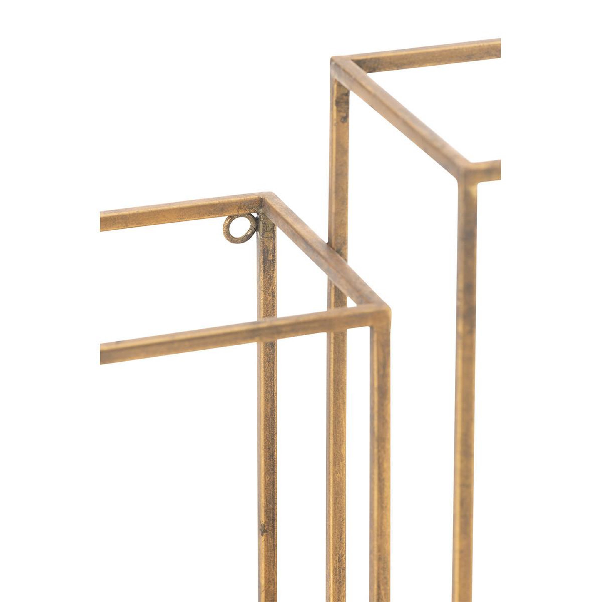 Voir la diapositive 6 : J-LINE Étagère design en métal  multiple  93cm or