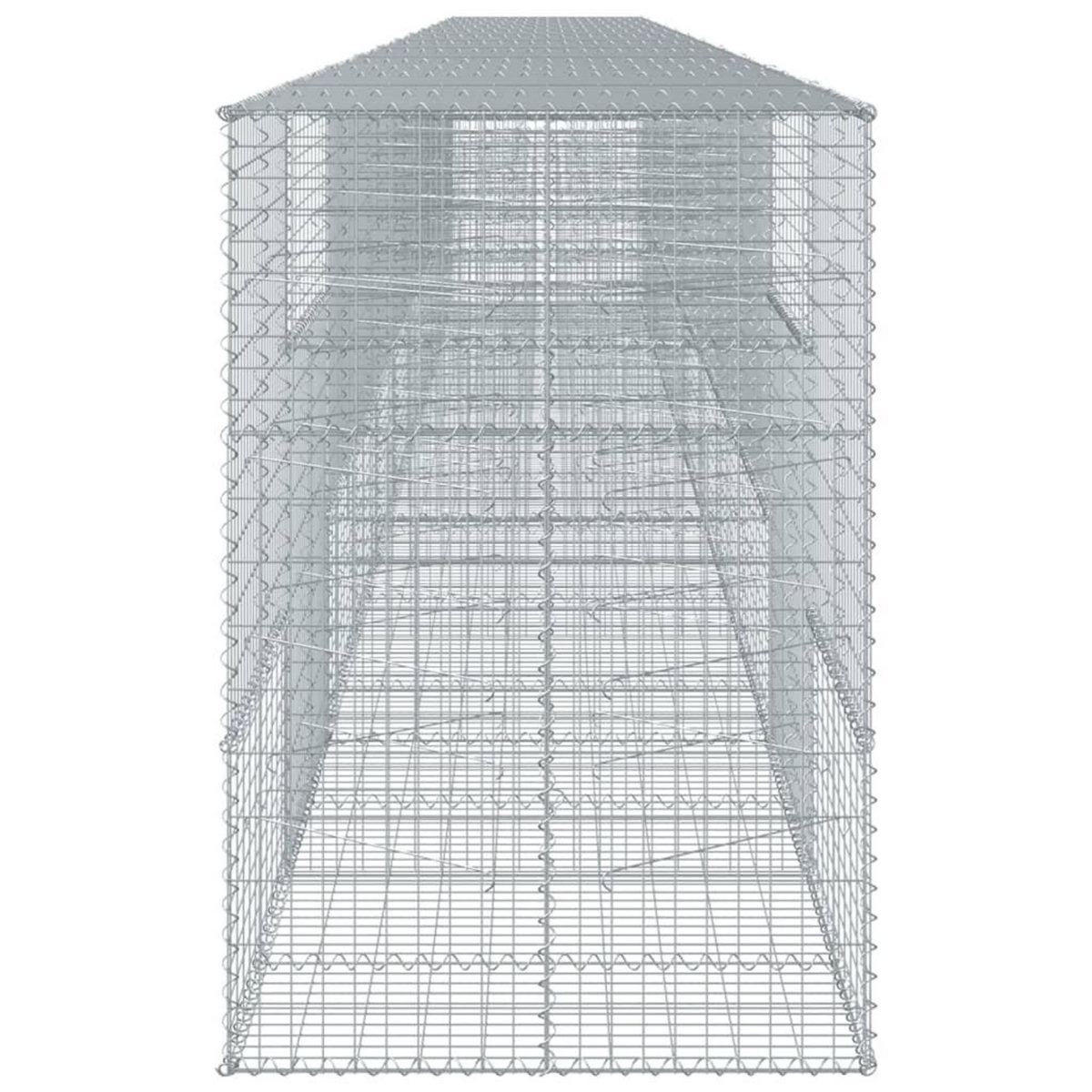 VIDAXL Panier gabion avec couvercle 1100x100x150 cm fer galvanise