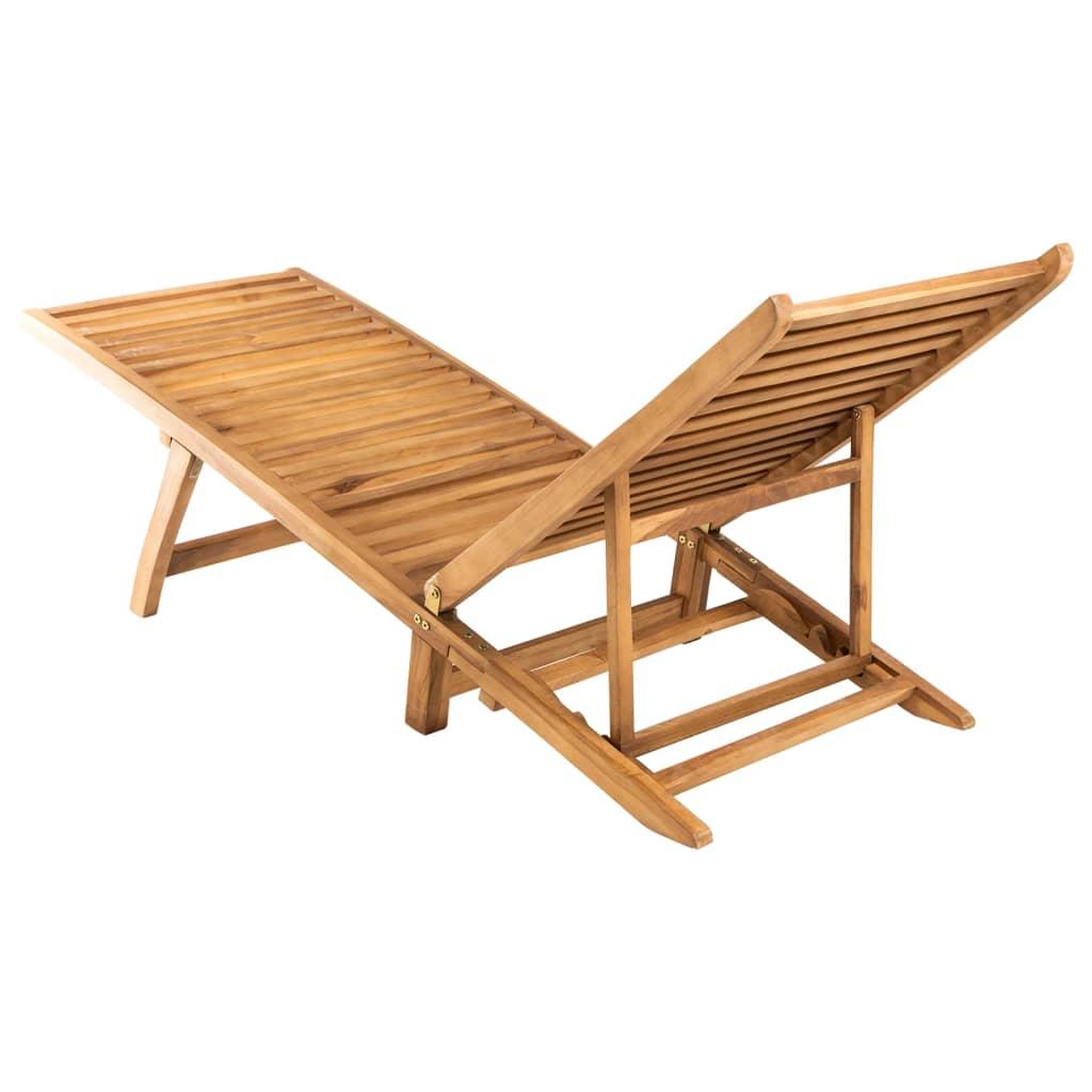 Voir la diapositive 4 : VIDAXL Chaise longue bois de teck solide