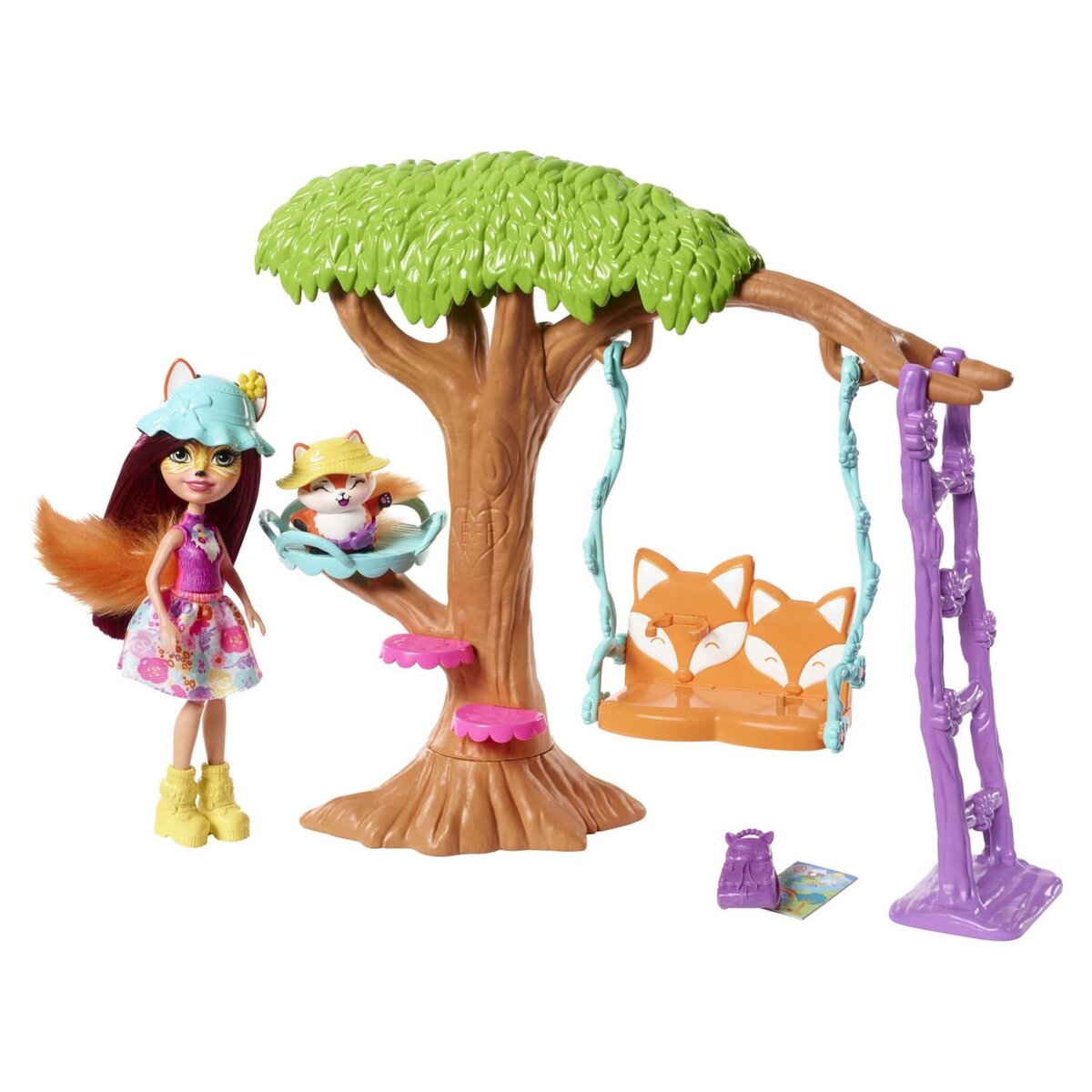 MATTEL Mini poupée et univers Enchantimals L'arbre enchanté du renard 