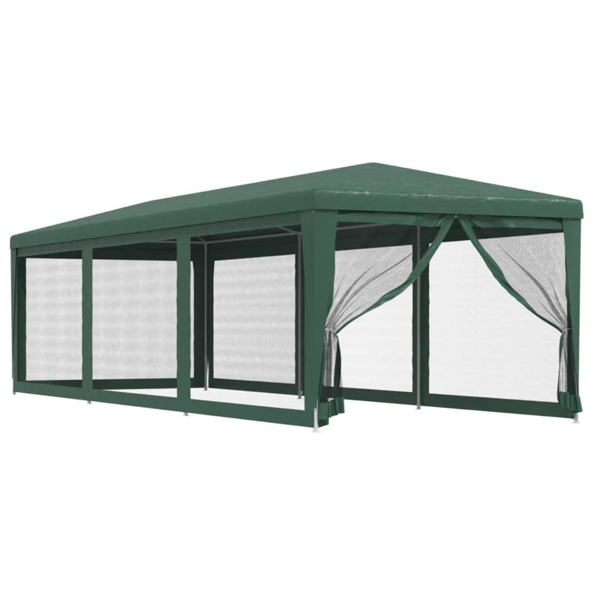 VIDAXL Tente de fete avec 8 parois laterales en maille Vert 3x9 m PEHD