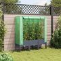 Voir la diapositive 3 : VIDAXL Jardiniere surelevee avec housse aspect rotin 120x40x140 cm