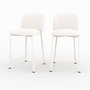 Voir la diapositive 1 : Rendez vous déco Lot de 2 chaises pour ilot central 65,5 cm, tissu texturé écru chiné-Bento